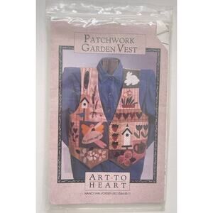 Patchwork Garden Vest Appliqué Pattern Art To Heart 1995 #123P New